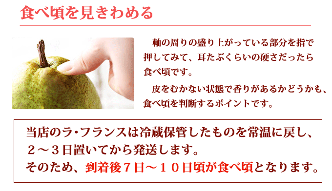 ラフランス 追熟